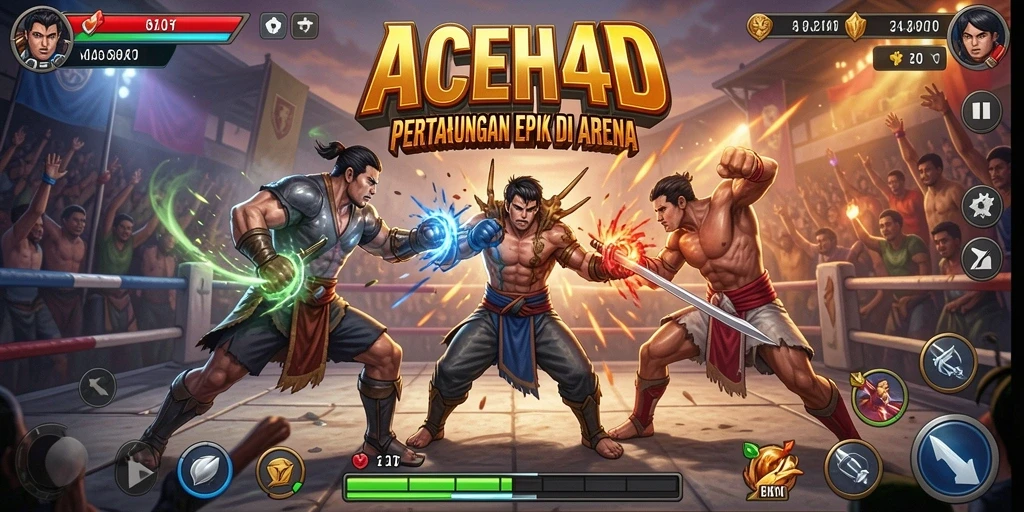 Tampilan gameplay seru dan intens dalam ACEH4D