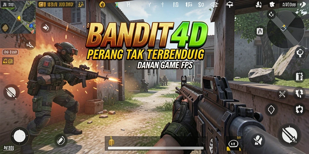 Tampilan gameplay seru dalam BANDIT4D yang penuh aksi.