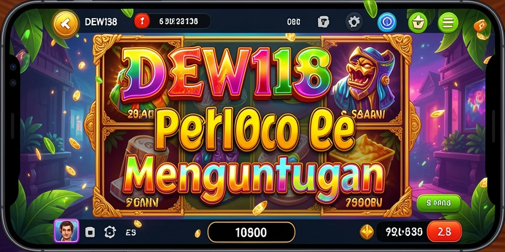 Tampilan utama gameplay DEWI138 menampilkan mesin Slot yang penuh warna.