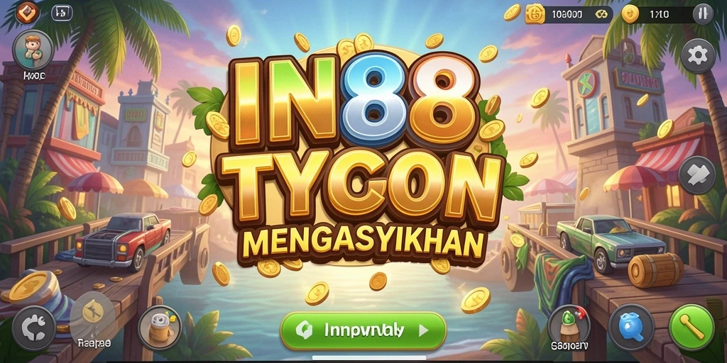 Tampilan gameplay Tycoon yang penuh warna dan menarik di IN88.