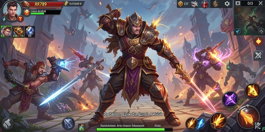 Tampilan aksi seru dari gameplay ARPG di RR789.